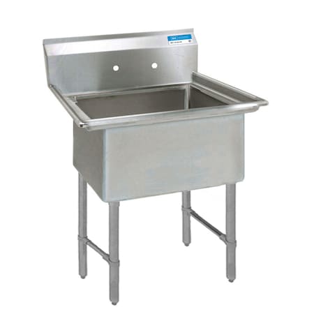 Bk Resources One Compartment Sink 16 Gauge 24 in x 24 in, 1, 2, Free Standing, Stainless Steel BKS6-1-24-14S